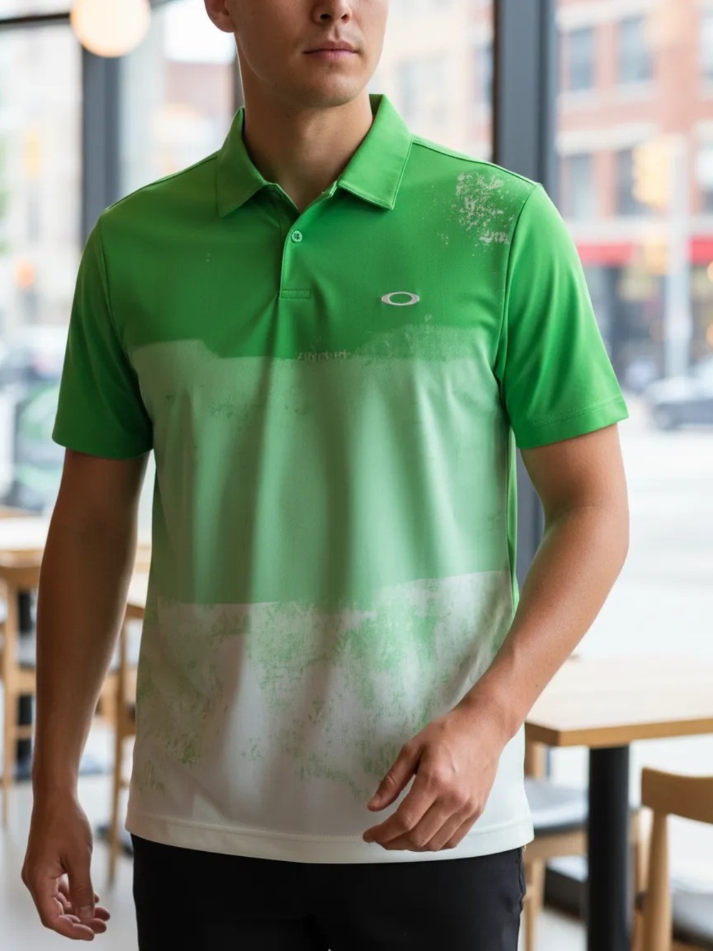 Oakley Color Block‎ Shade Polo - Trifoil Green - Small